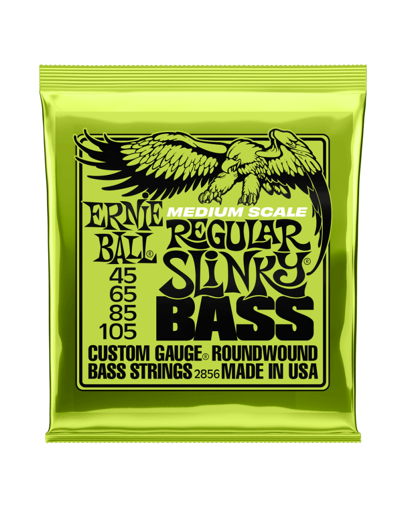 Proponer Concesión objetivo ERNIE BALL 2856 JUEGO CUERDAS BAJO MEDIA ESCALA REGULAR SLINKY NICKEL WOUND  - CALIBRE 45-105