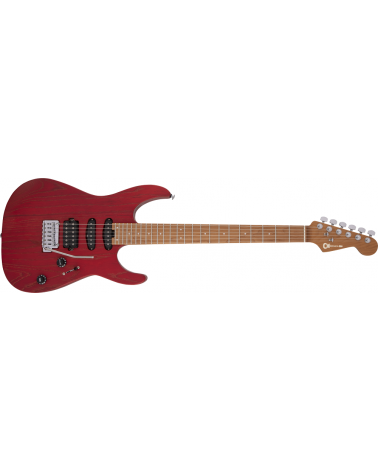 Charvel Pro-Mod DK24 HSS 2PT CM Ash, Caramelized Maple Fingerboard, Red Ash