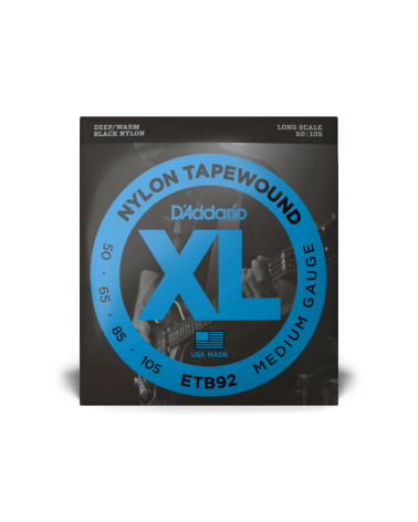 D'Addario ETB92. Tapewound para bajo, calibre medio, 50-105, escala larga