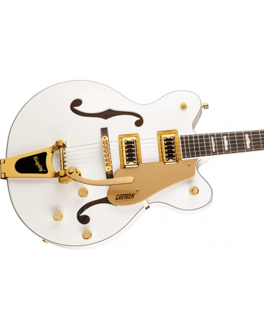 Gretsch G5422TG Electromatic Classic Hollow Body Double-Cut with Bigsby and Gold Hardware, Laurel Fingerboard, Snowcrest White