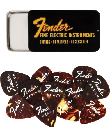 Fender Fine Electric Pick Tin (12) Lata de 12 púas