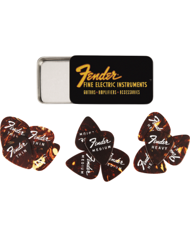 Fender Fine Electric Pick Tin (12) Lata de 12 púas