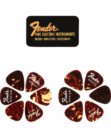 Fender Fine Electric Pick Tin (12) Lata de 12 púas