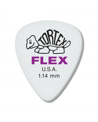 Bolsa 12 Púas Dunlop 428P-114 Tortex Flex Standard 1.14mm