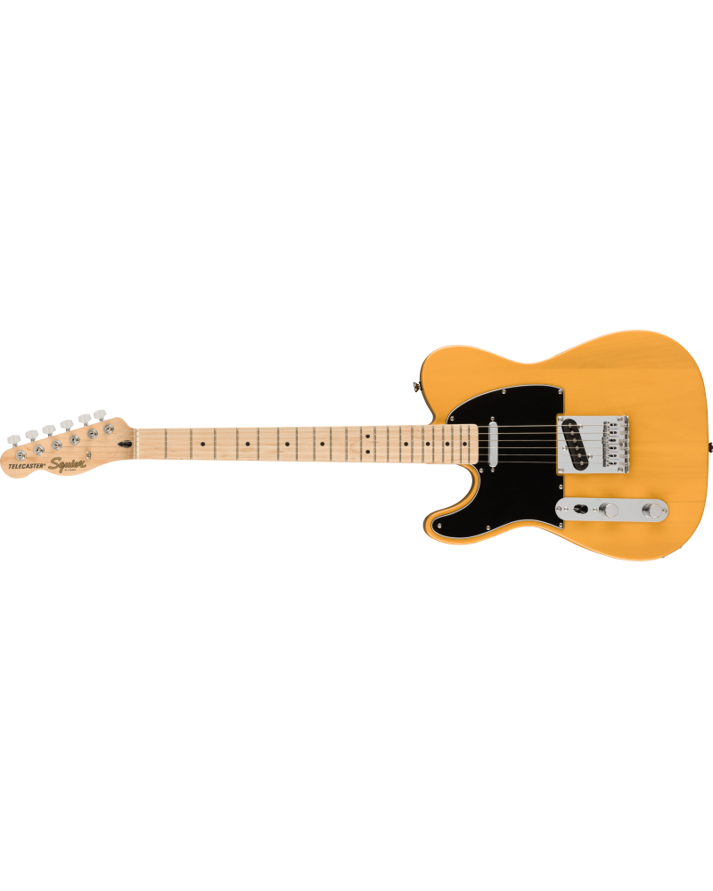 Squier Affinity Series Telecaster Left-Handed, Maple Fingerboard, Black Pickguard, Butterscotch Blonde