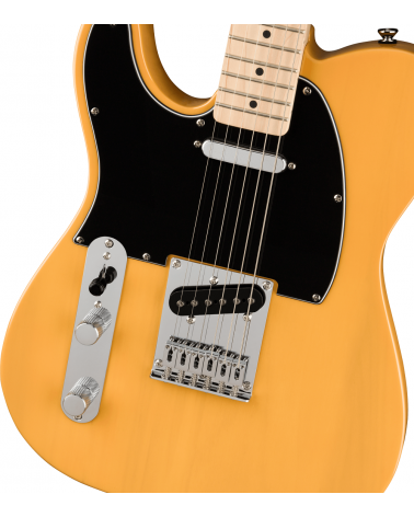 Squier Affinity Series Telecaster Left-Handed, Maple Fingerboard, Black Pickguard, Butterscotch Blonde