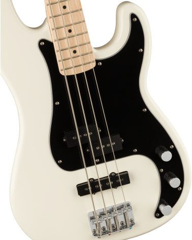 Squier Affinity Series Precision Bass PJ, Maple Fingerboard, Black Pickguard, Olympic White