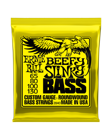 CUERDAS BAJO ELÉCTRICO ERNIE BALL BEEFY SLINKY NICKEL WOUND - CALIBRE 65-130