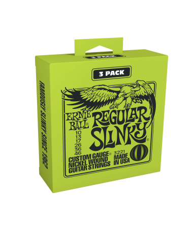 ERNIE BALL JUEGO ELÉCTRICA SLINKY LIME 10-46 TRIPACK (3)
