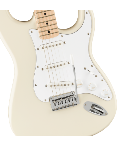 Squier Affinity Series Stratocaster, Maple Fingerboard, White Pickguard, Olympic White