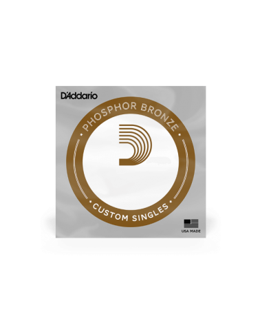 D'Addario PB030, cuerda individual para guitarra acústica, entorchada en bronce fosforado, .032