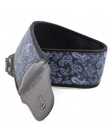 BANDOLERA RIGHTON DE GUITARRA ELECTRICA SERIE GROOVE B-PAISLEY-BL