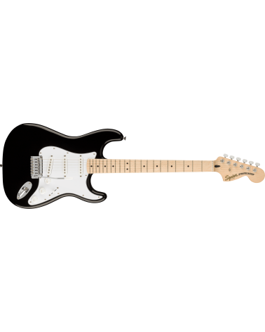 Squier Affinity Series Stratocaster, Maple Fingerboard, White Pickguard, Black