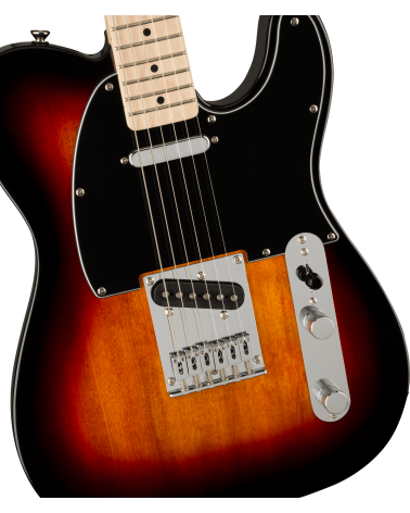 Squier  Affinity Series Telecaster, Maple Fingerboard, Black Pickguard, 3-Color Sunburst