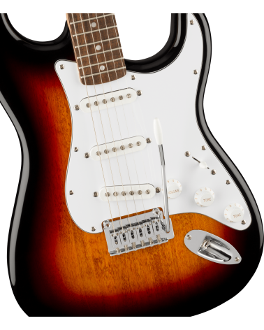 Squier Affinity Series Stratocaster, Laurel Fingerboard, White Pickguard, 3-Color Sunburst