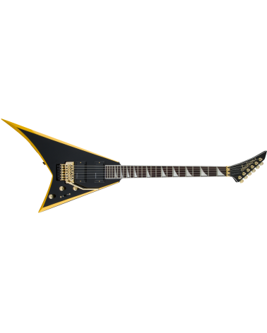 Jackson X Series Rhoads RRX24, Laurel Fingerboard, Black with Yellow Bevels