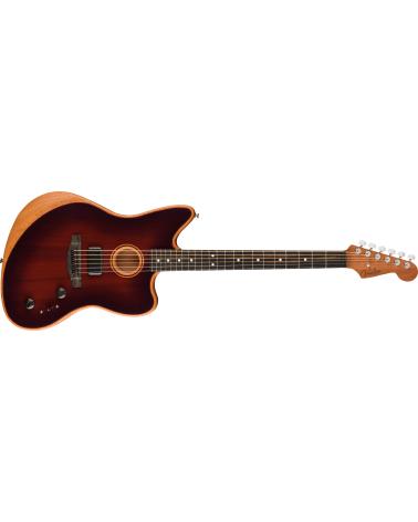 Fender American Acoustasonic Jazzmaster All-Mahogany, Ebony Fingerboard, Bourbon Burst