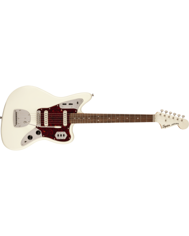 Squier FSR Classic Vibe '60s Jaguar, Laurel Fingerboard, Tortoiseshell Pickguard, Matching Headstock, Olympic White