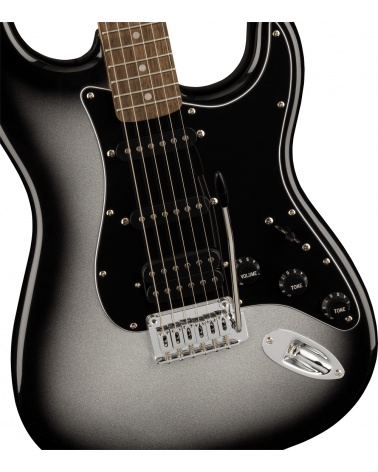 Squier FSR Affinity Series Stratocaster HSS, Laurel Fingerboard, Black Pickguard, Silverburst