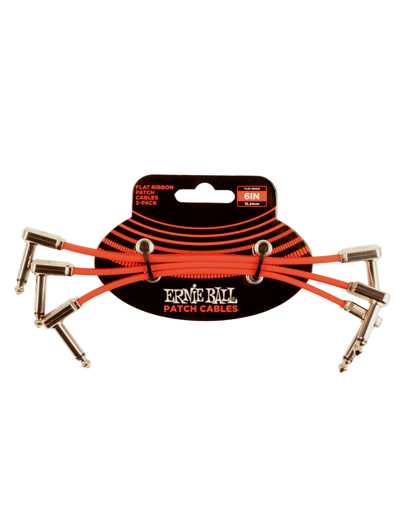 Ernie Ball 6402 Flat Ribbon Patch Rer de 6" Pack de tres cables