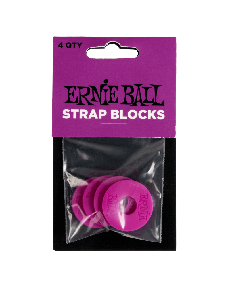 ERNIE BALL STRAP BLOCKS 4 UDS. - PÚRPURA