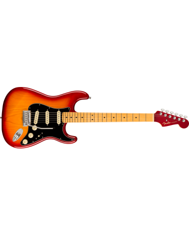 Fender American Ultra Luxe Stratocaster, Maple Fingerboard, Plasma Red Burst