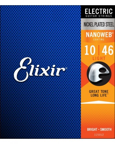 Elixir Nanoweb 10-46 Juego de cuerdas para guitarra eléctrica 12052
