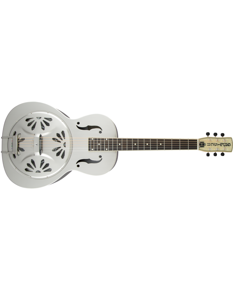 Gretsch G9221 Bobtail Steel Round-Neck A.E., Steel Body Spider Cone Resonator Guitar, Fishman Nashville Resonator Pickup