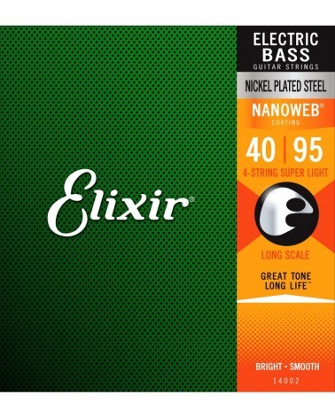 Juego Cuerdas Bajo Elixir Nickel 14002 (40-95)