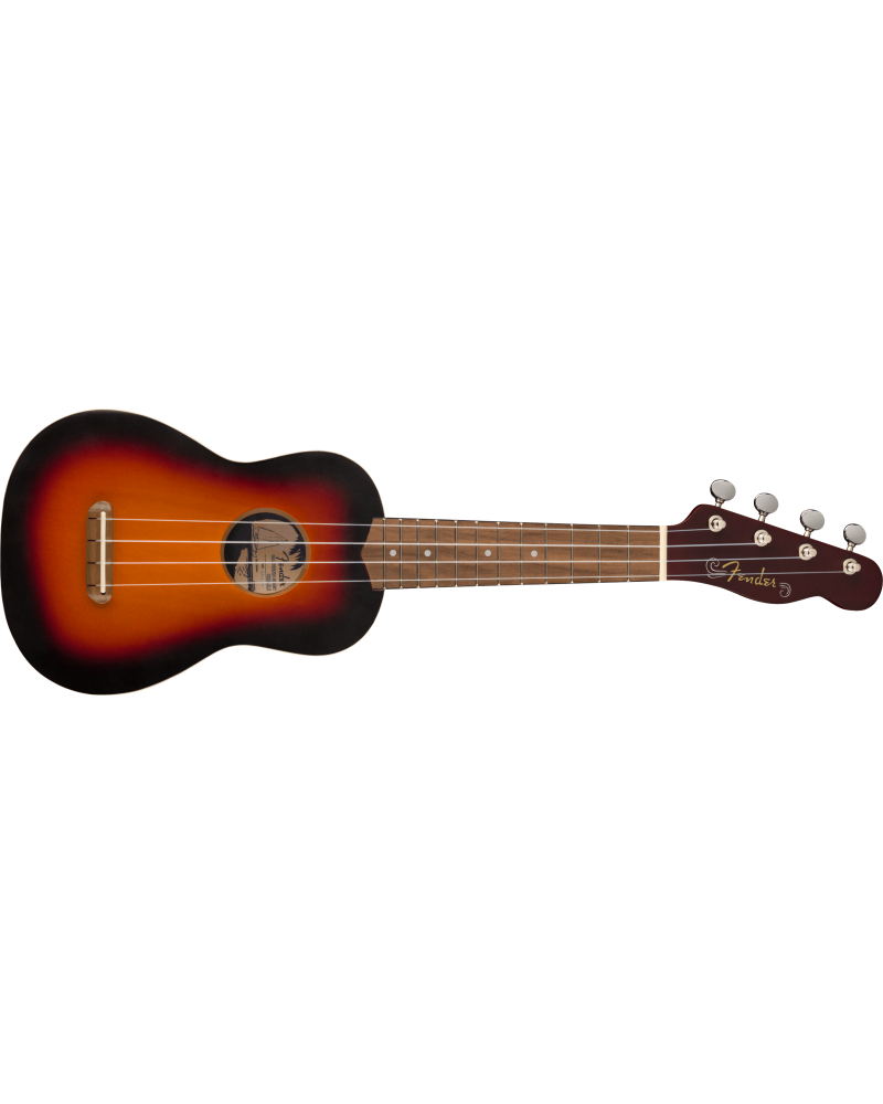 Fender Venice Soprano Uke, Walnut Fingerboard, 2-Color Sunburst