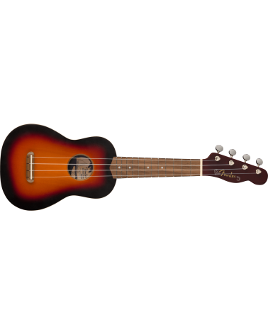 Fender Venice Soprano Uke, Walnut Fingerboard, 2-Color Sunburst