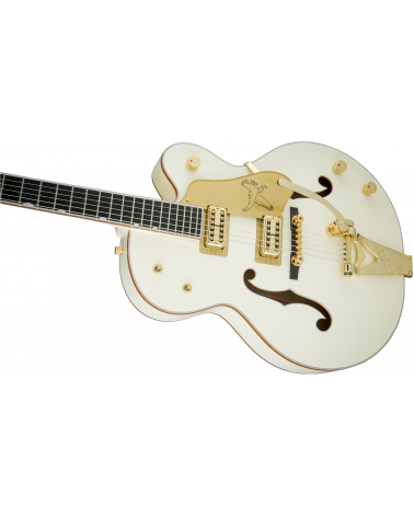 Gretsch G6136T-59 Vintage Select Edition '59 Falcon Hollow Body with Bigsby, TV Jones, Vintage White, Lacquer