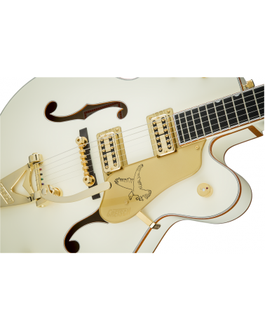 Gretsch G6136T-59 Vintage Select Edition '59 Falcon Hollow Body with Bigsby, TV Jones, Vintage White, Lacquer