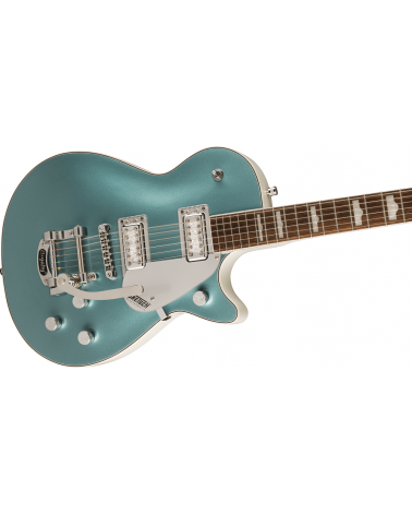 Gretsch G5230T-140 Electromatic 140th Double Platinum Jet with Bigsby, LF, Two-Tone Stone Platinum/Pearl Platinum