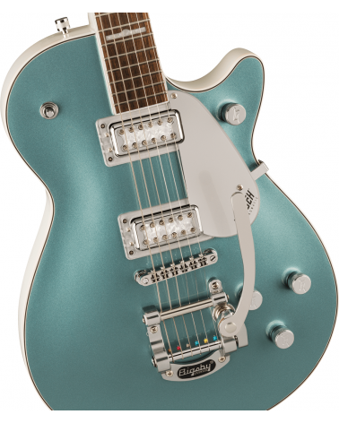 Gretsch G5230T-140 Electromatic 140th Double Platinum Jet with Bigsby, LF, Two-Tone Stone Platinum/Pearl Platinum