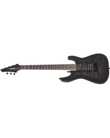 Jackson  JS Series Dinky Arch Top JS22Q-7 DKA HT, Amaranth Fingerboard, Transparent Black Burst