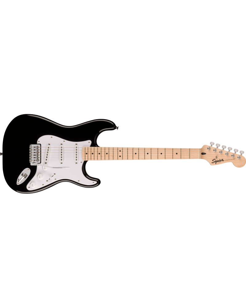 Squier Sonic Stratocaster Maple Fingerboard, White Pickguard, Black