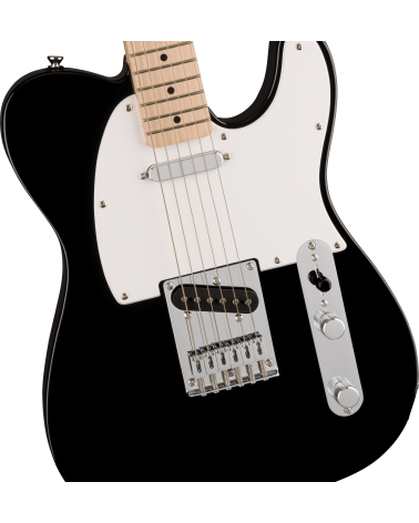 Squier Sonic Telecaster, Maple Fingerboard, White Pickguard, Black