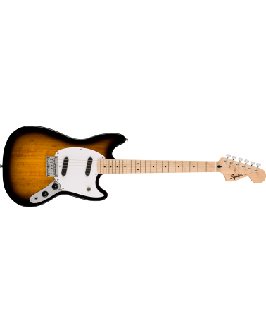 Squier Sonic™ Mustang®, Maple Fingerboard, White Pickguard, 2-Color Sunburst