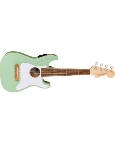 Fullerton Strat Uke, Walnut Fingerboard, White Pickguard, Surf Green