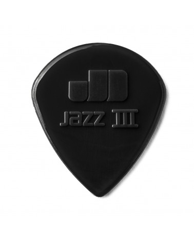 Púa Dunlop 47R3S Nylon Jazz Sharp Negra 1.38mm