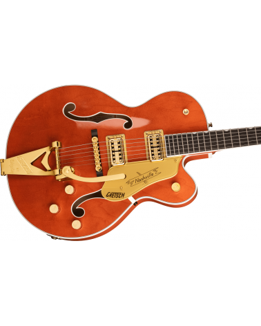 Grestch G6120TG Players Edition Nashville Hollow Body with String-Thru Bigsby and Gold Hardware, Ebony Fingerboard, Orange Stain