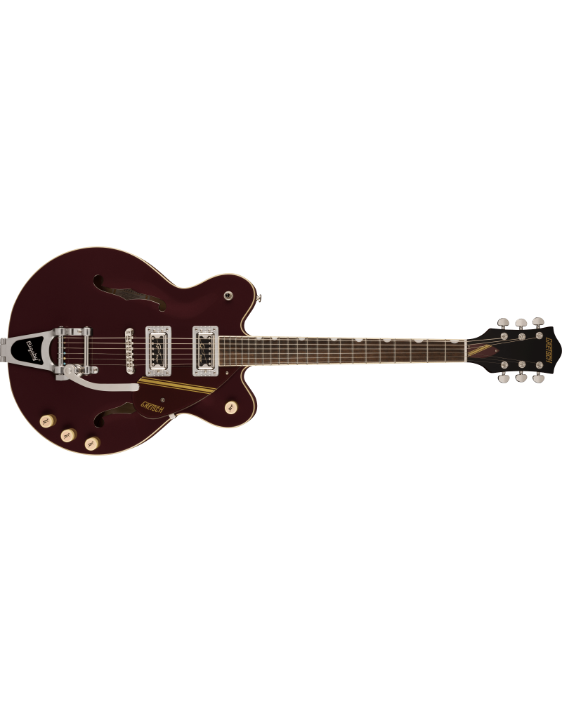 Gretsch G2604T Limited Edition Streamliner Rally II Center Block with Bigsby Laurel Fingerboard, Two-Tone Oxblood/Walnut Stain