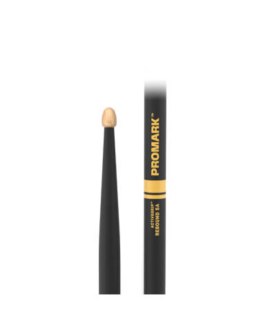 Baquetas ProMark Rebound 5A ActiveGrip, Nogal americano con punta de bellota