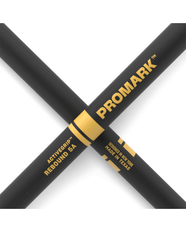Baquetas ProMark Rebound 5A ActiveGrip, Nogal americano con punta de bellota
