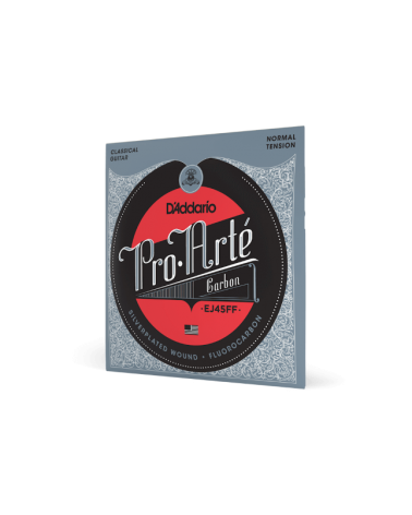 D'Addario EJ45FF. Pro-Arté Carbon, agudas de Dynacore, tensión normal