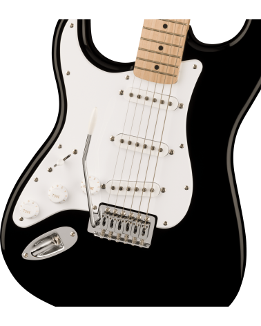 Squier Sonic® Stratocaster® Left-Handed, Maple Fingerboard, White Pickguard, Black