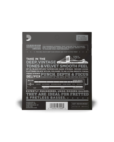 D'Addario ETB92-5. Tapewound para bajo de 5 cuerdas, calibre medio, 50-135, escala larga