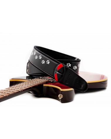 Righton Cat-Bk - Bandolera De Guitarra Righton Serie Mojo Cat Black