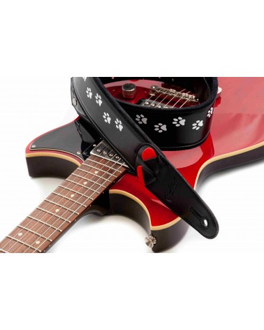 Righton Cat-Bk - Bandolera De Guitarra Righton Serie Mojo Cat Black